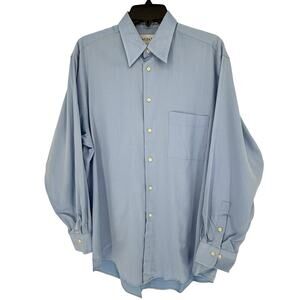 Alfani Men's Oxford Dress Shirt Button Up Long Sleeve Light Blue